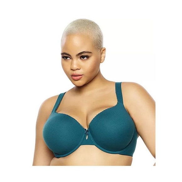Teal - Paramour Brushed Micro Low Plunge Contour Bra - Picture 1 of 1